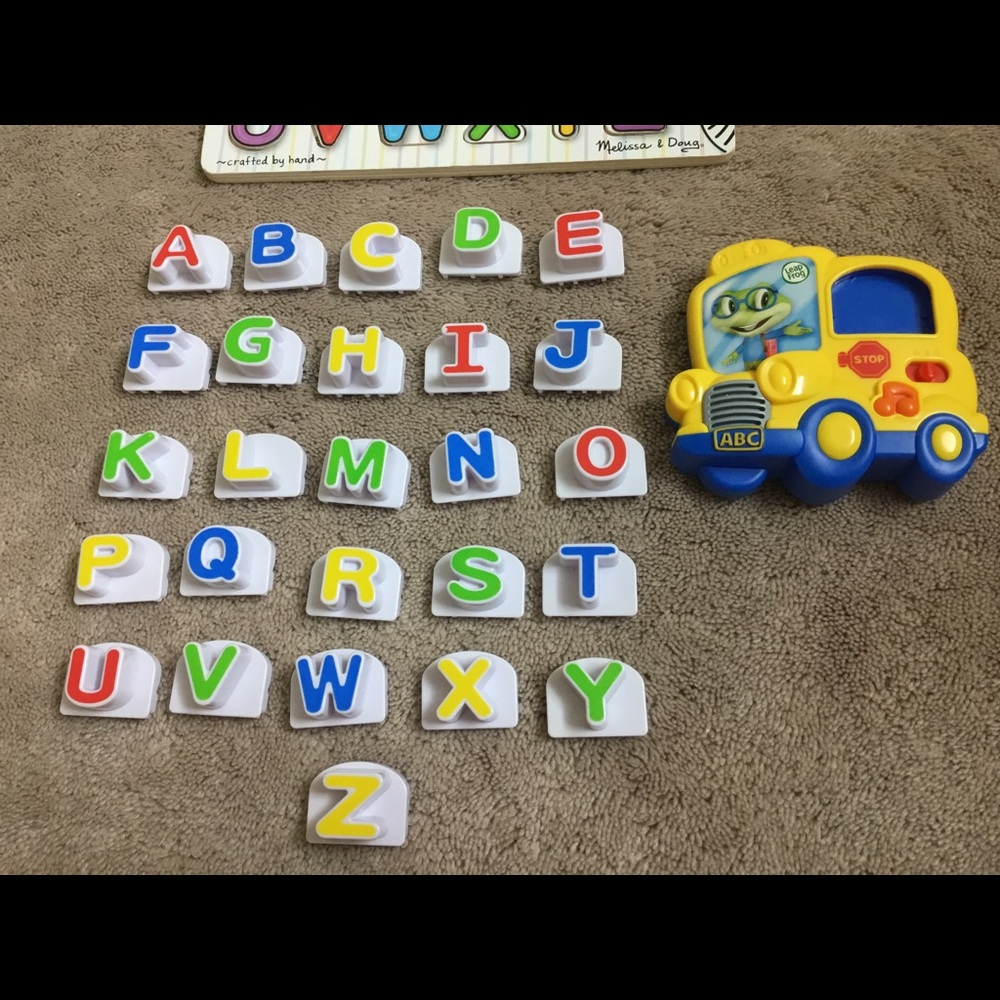 Melissa and Doug Peg Puzzle & Leapfrog Phonics Toy - Picture 3 of 12